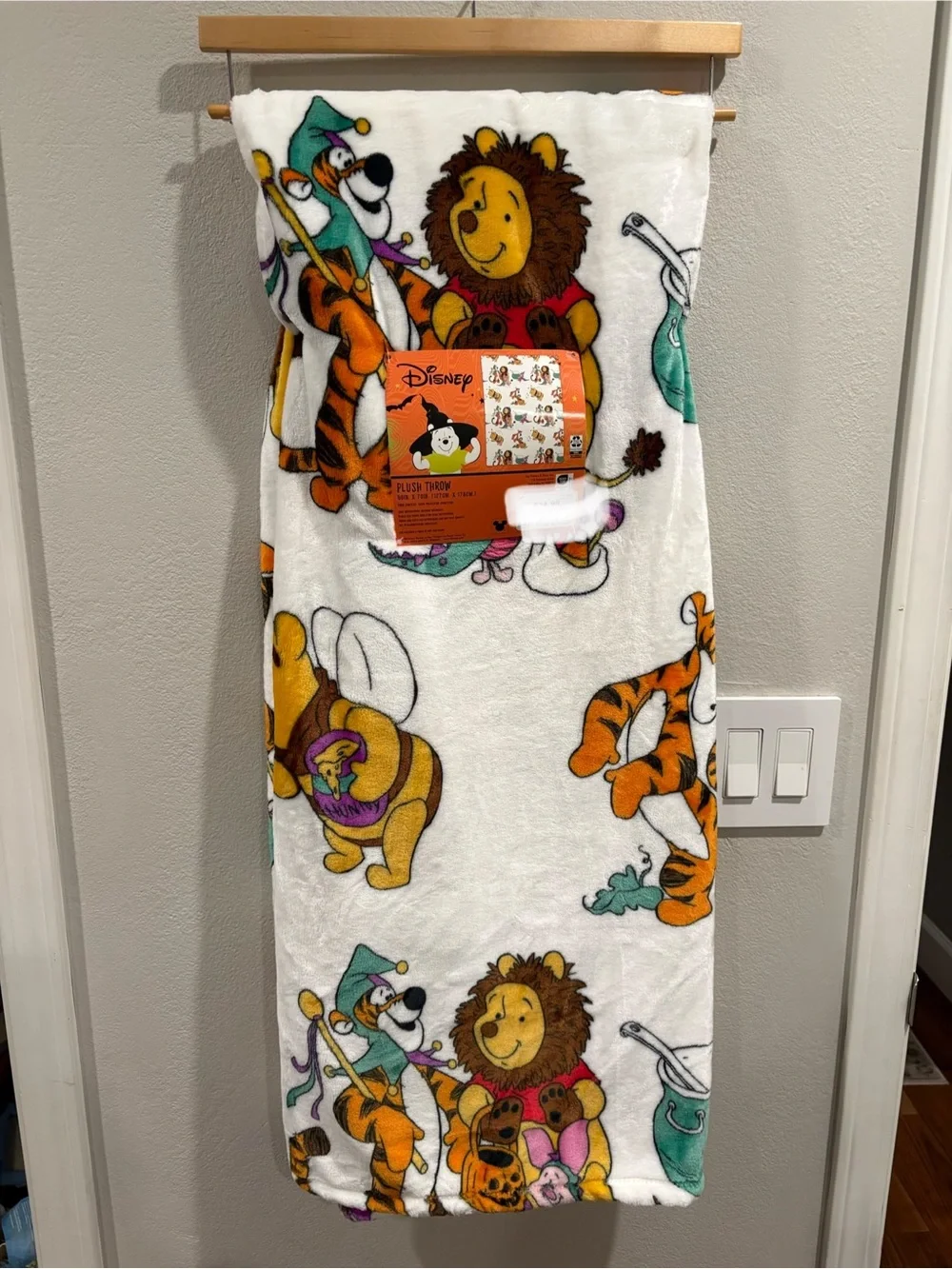 Winnie the Pooh Halloween Plush Blanket 50 x 70 New for 2026